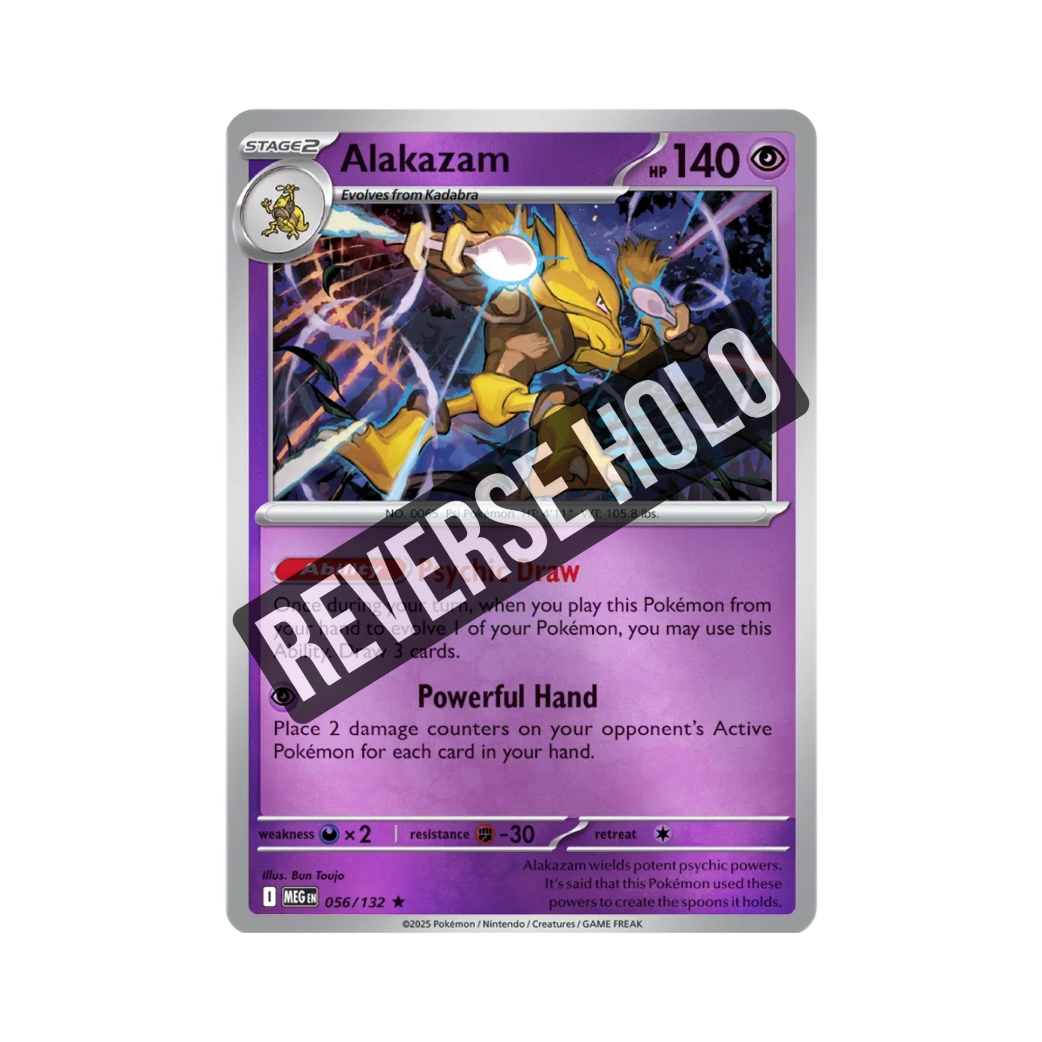 Alakazam (Reverse Holo) 056/132