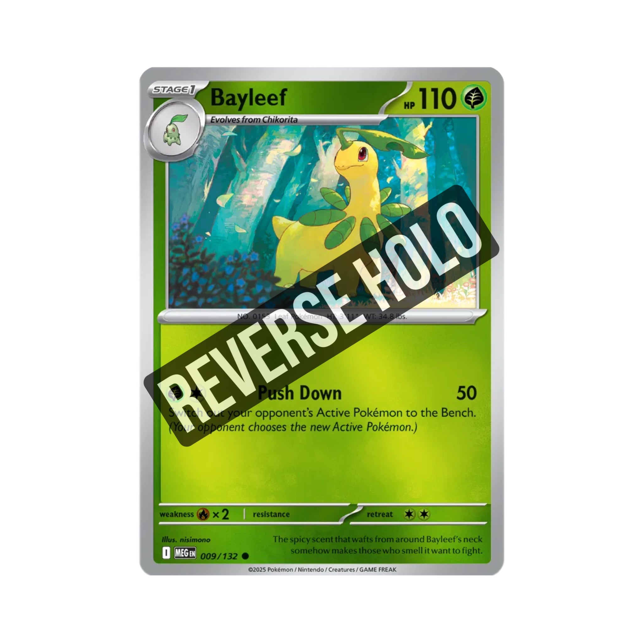 Bayleef (Reverse Holo) 009/132