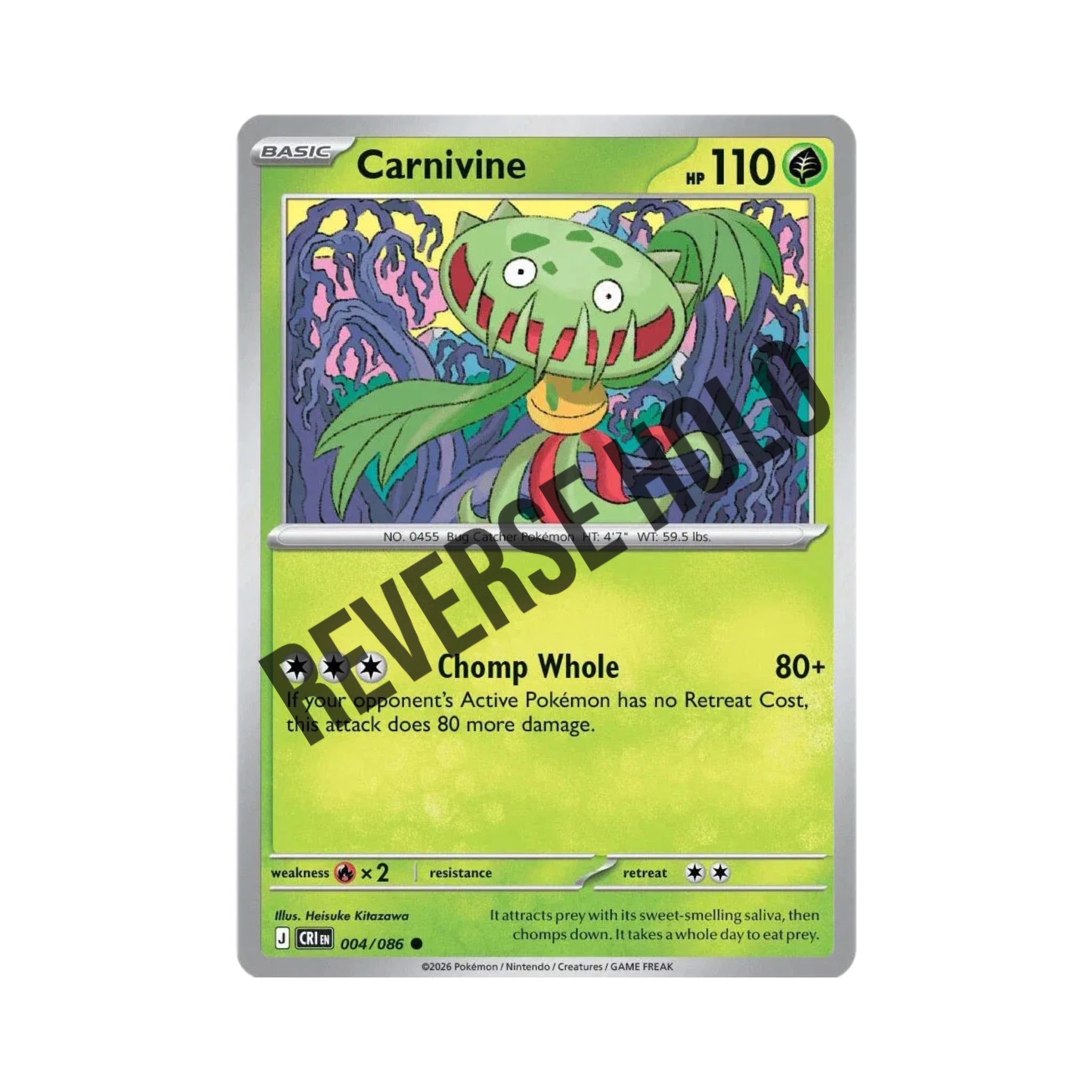 Carnivine (Reverse Holo) 004/086