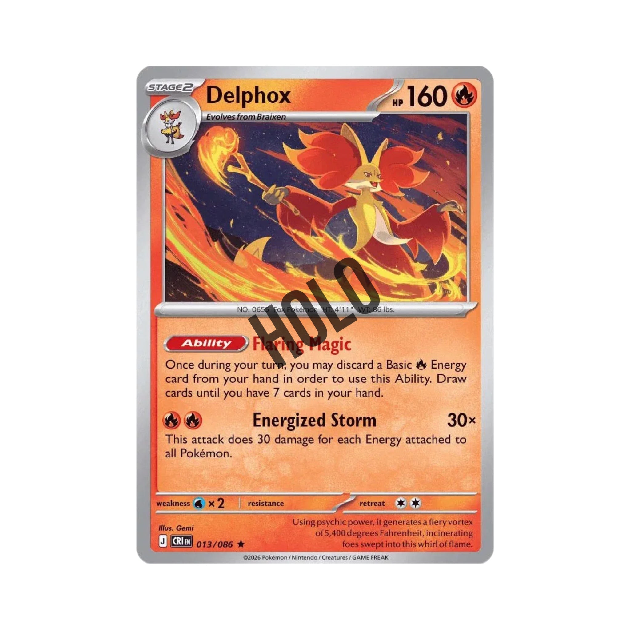 Delphox (Holo) 013/086