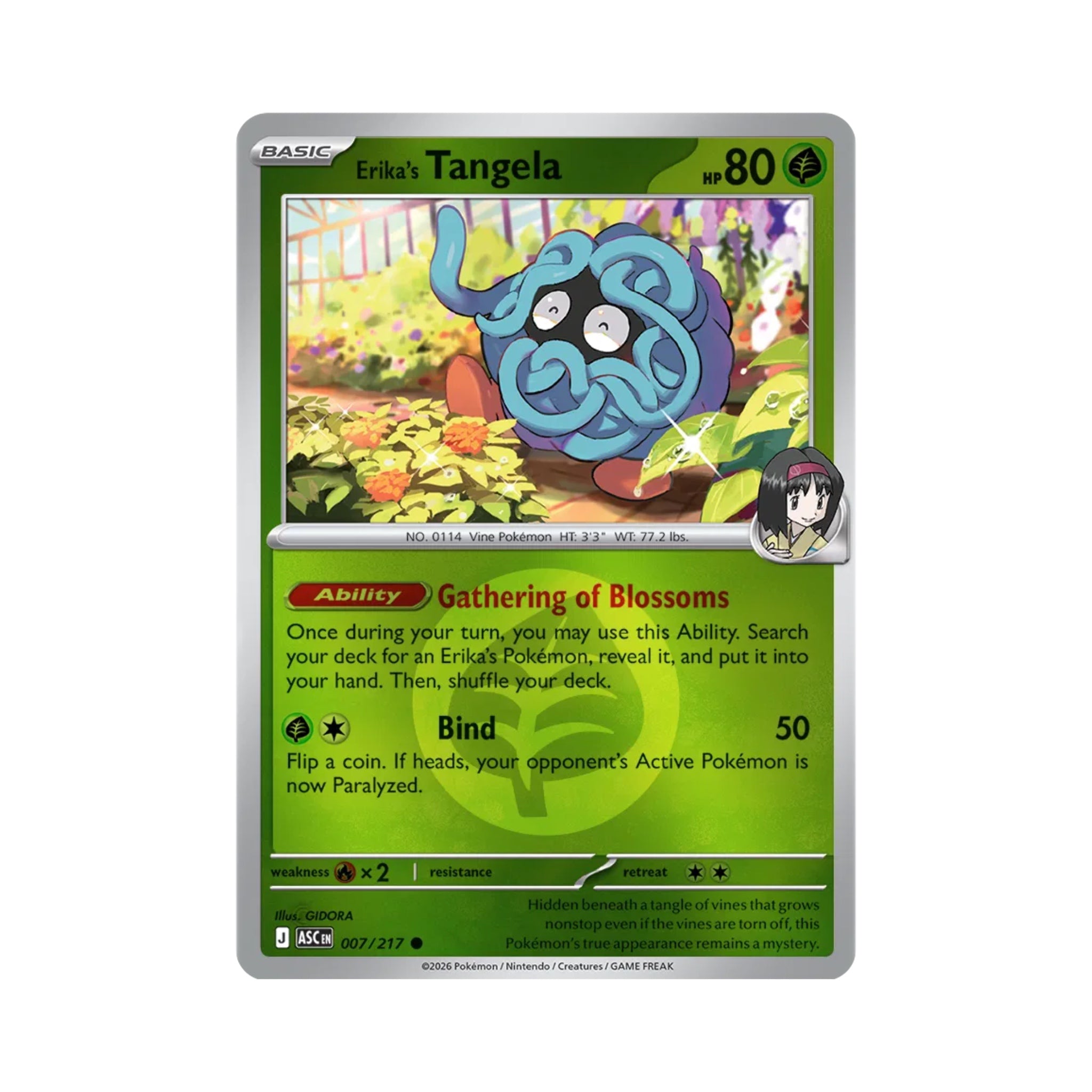 Erika's Tangela (Energy Symbol Pattern) 007/217