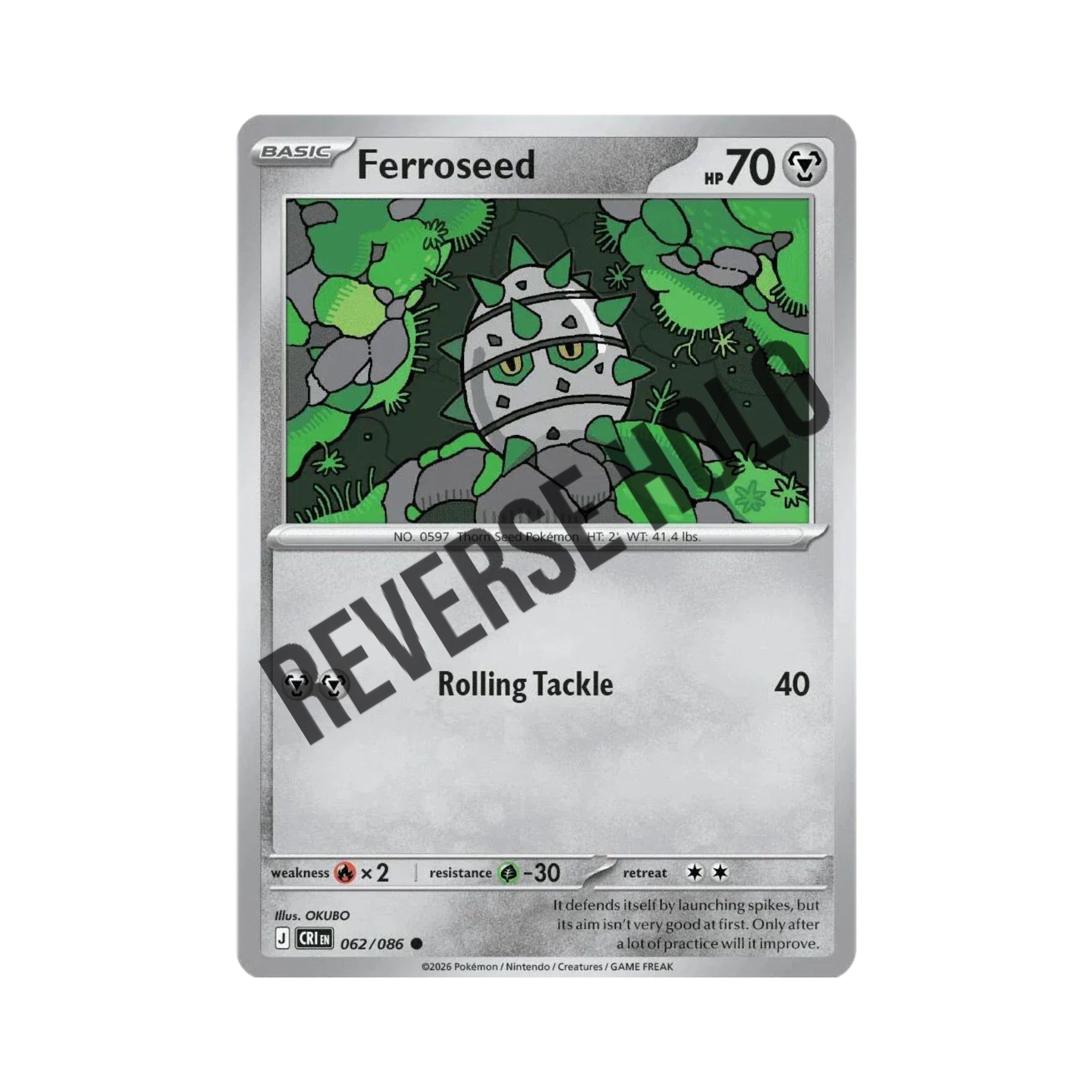 Ferroseed (Reverse Holo) 062/086