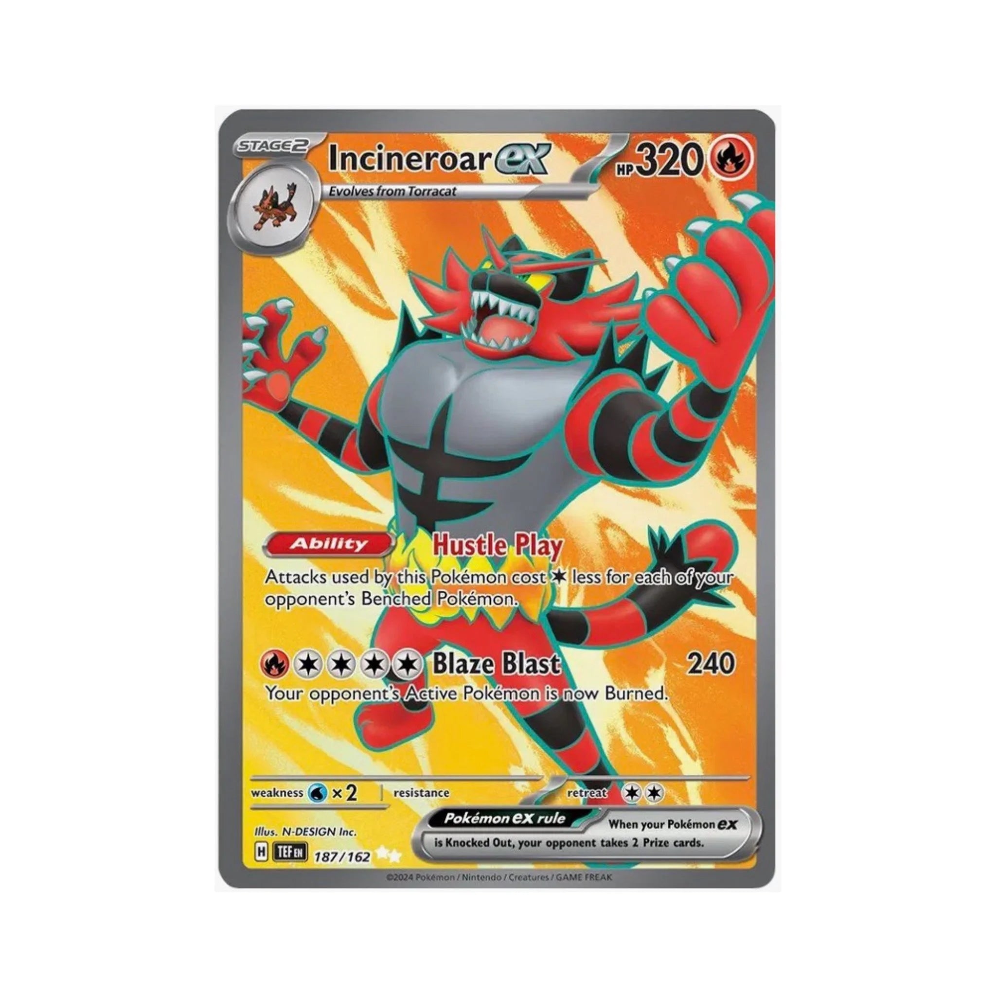 Incineroar EX 187/162