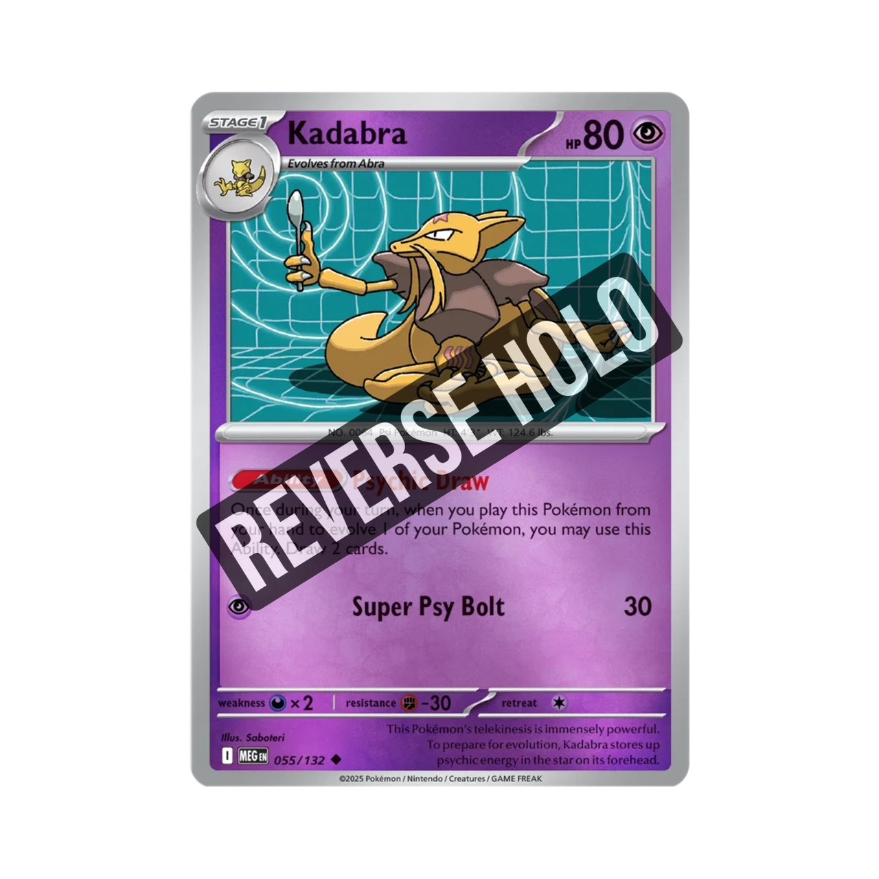 Kadabra (Reverse Holo) 055/132