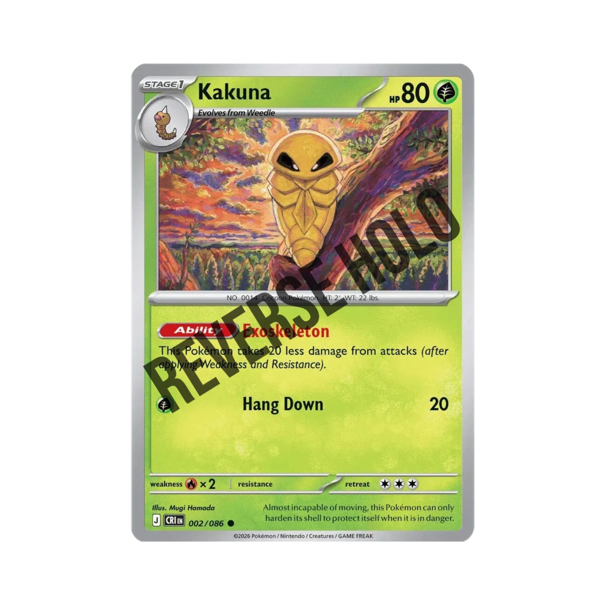 Kakuna (Reverse Holo) 002/086