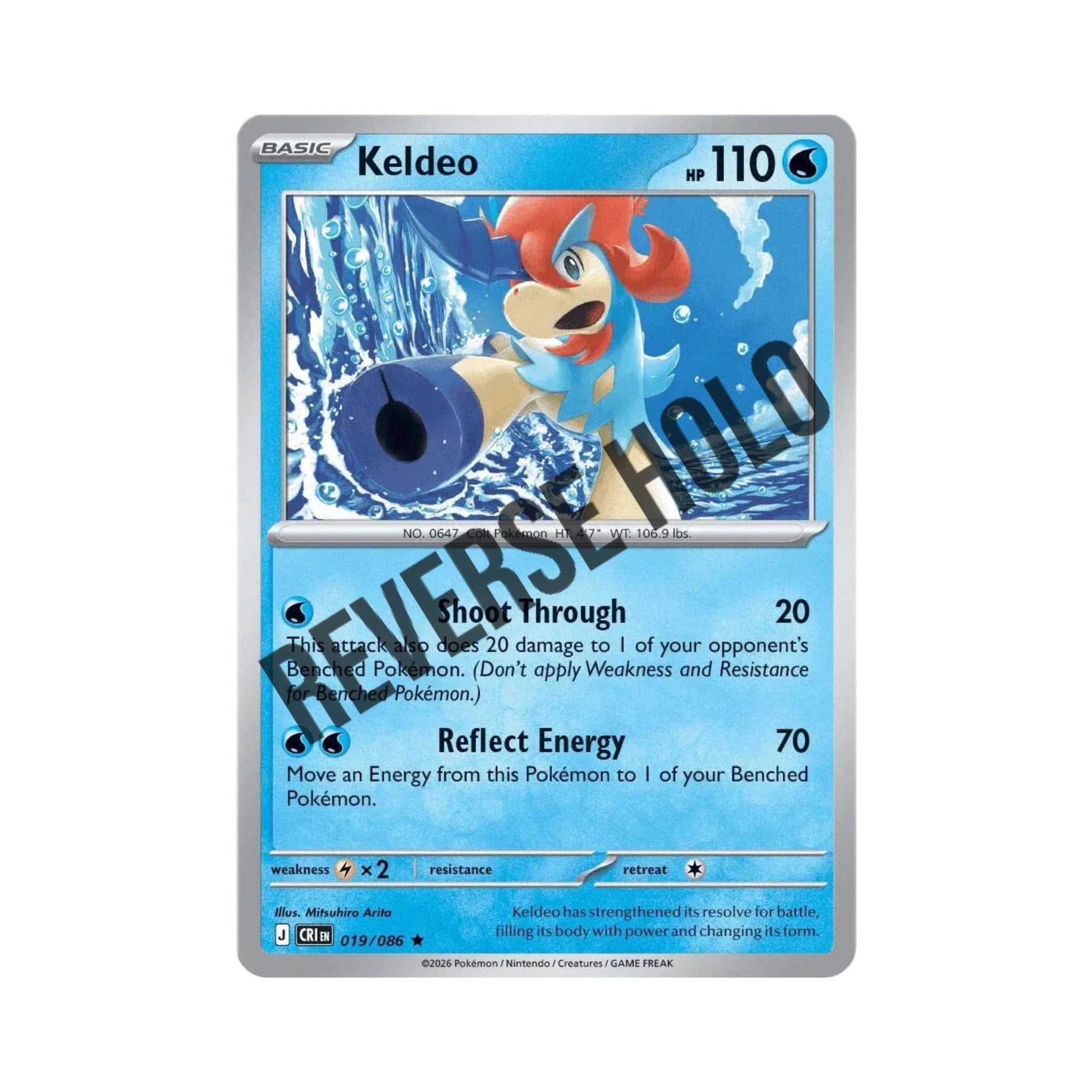 Keldeo (Reverse Holo) 019/086