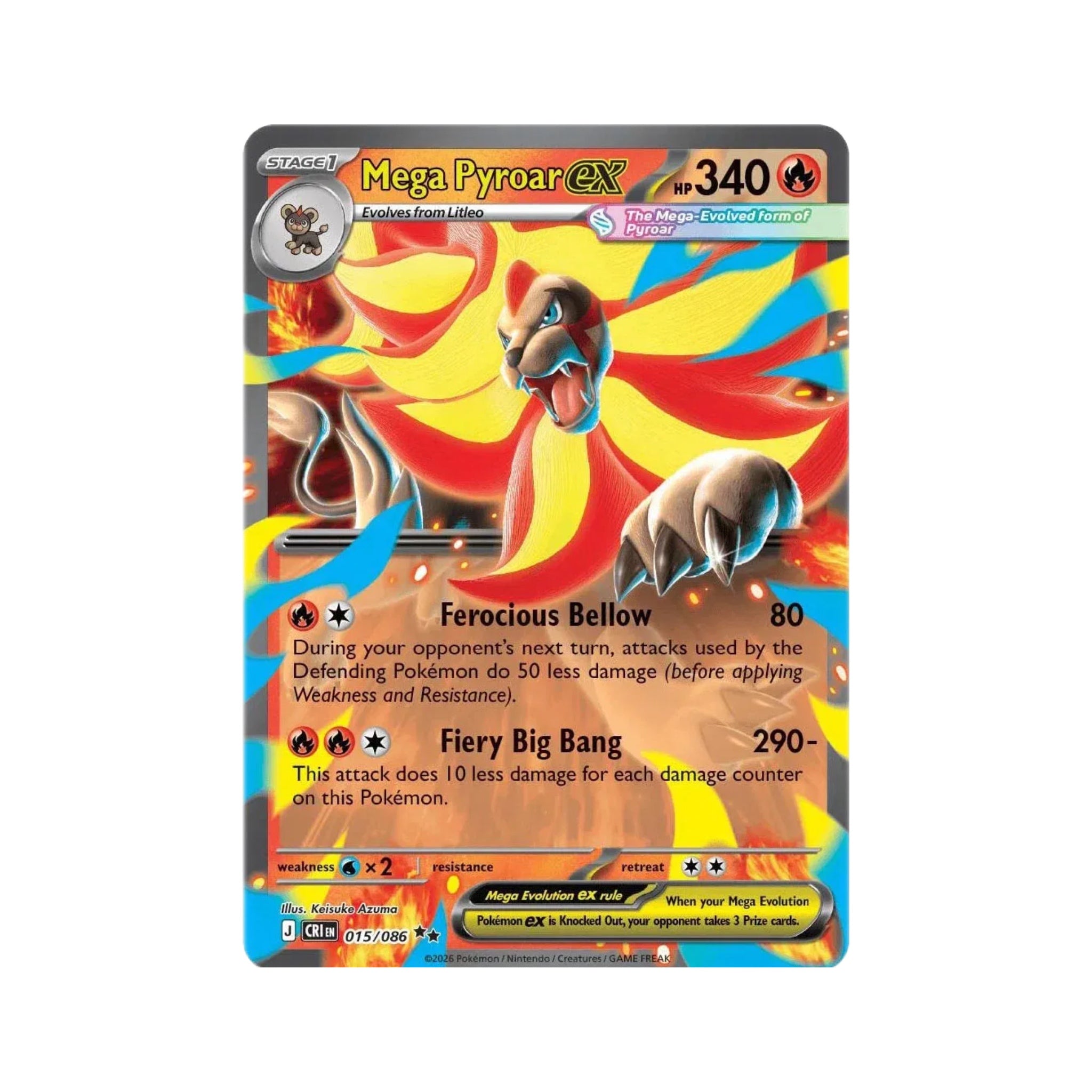Mega Pyroar EX 015/086
