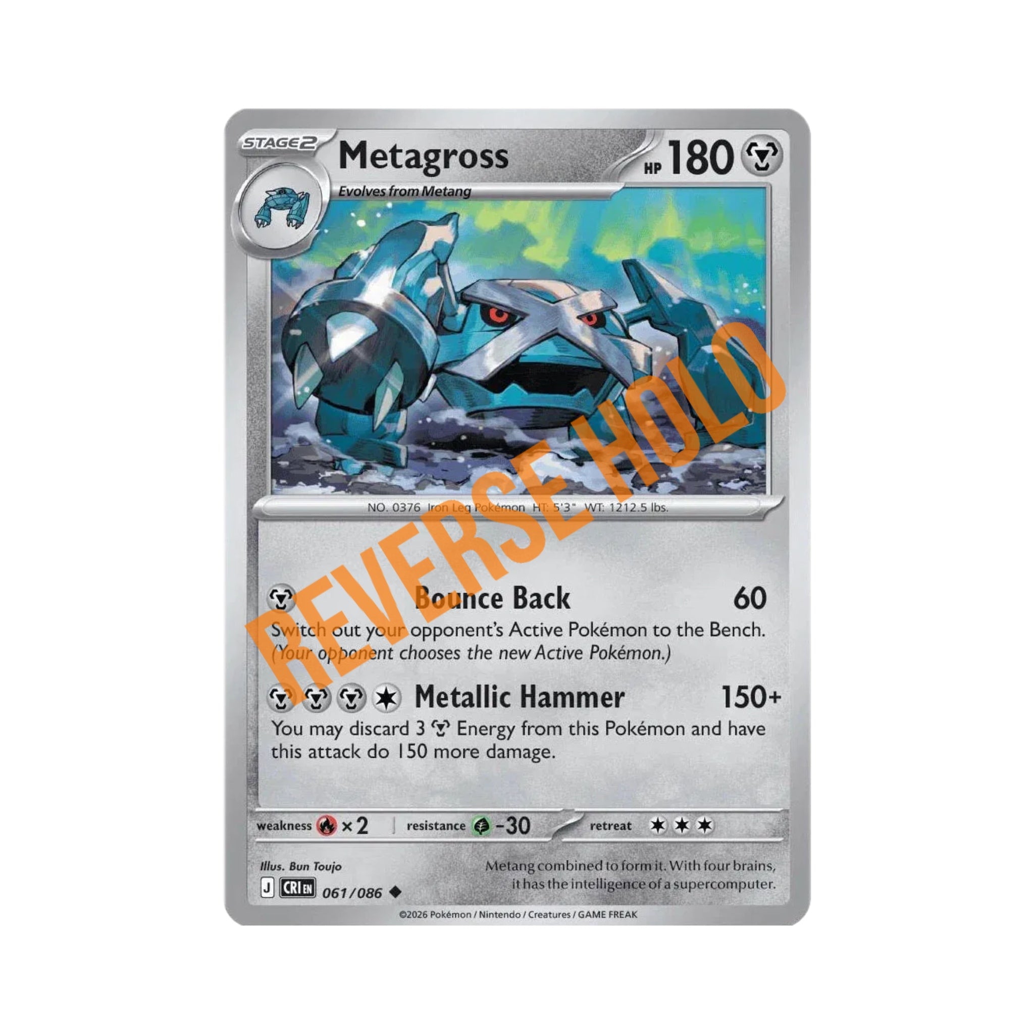 Metagross (Reverse Holo) 061/086