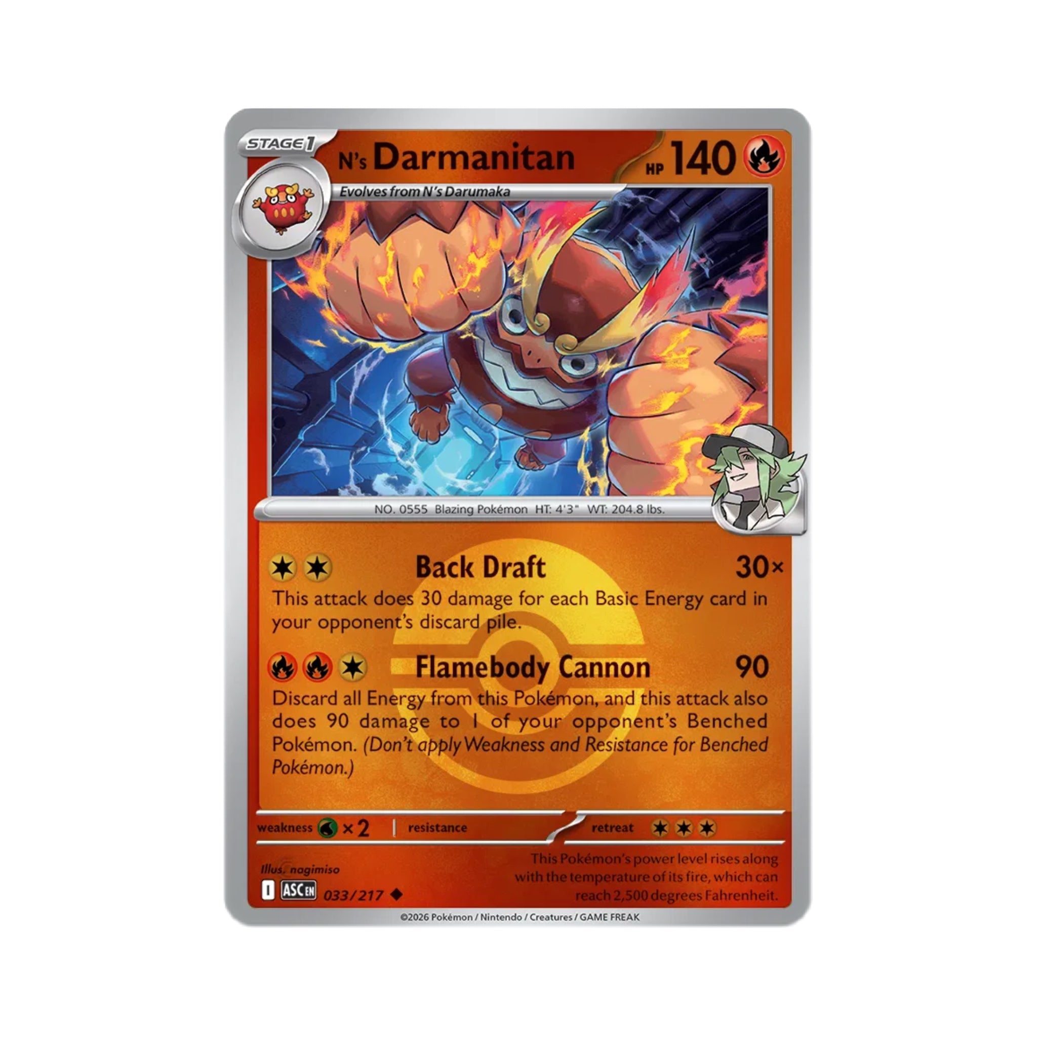 N's Darmanitan (Poke Ball) 033/217