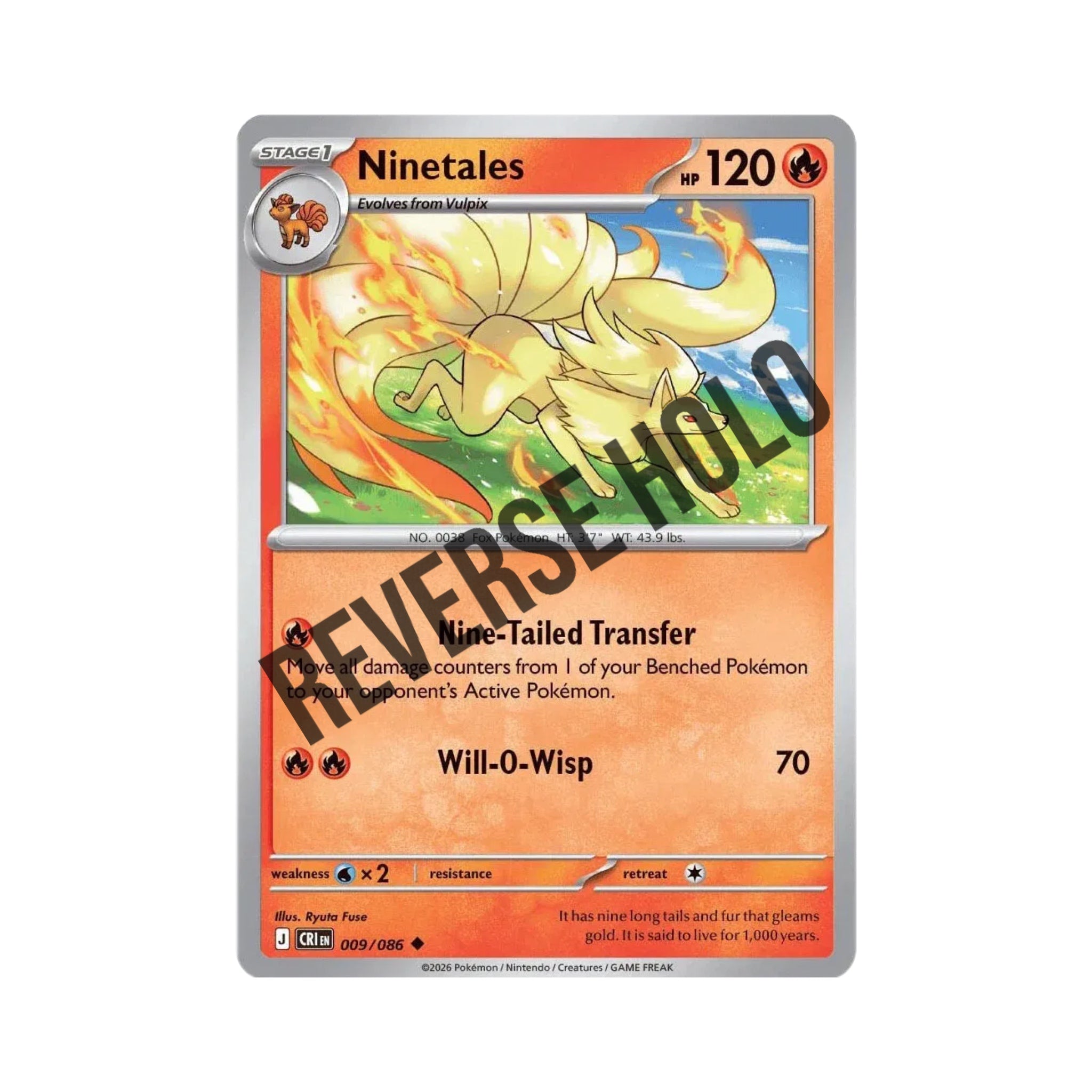 Ninetales (Reverse Holo) 009/086