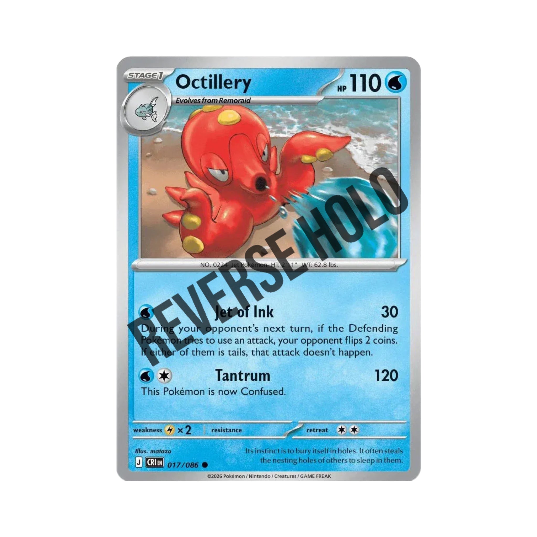 Octillery (Reverse Holo) 017/086