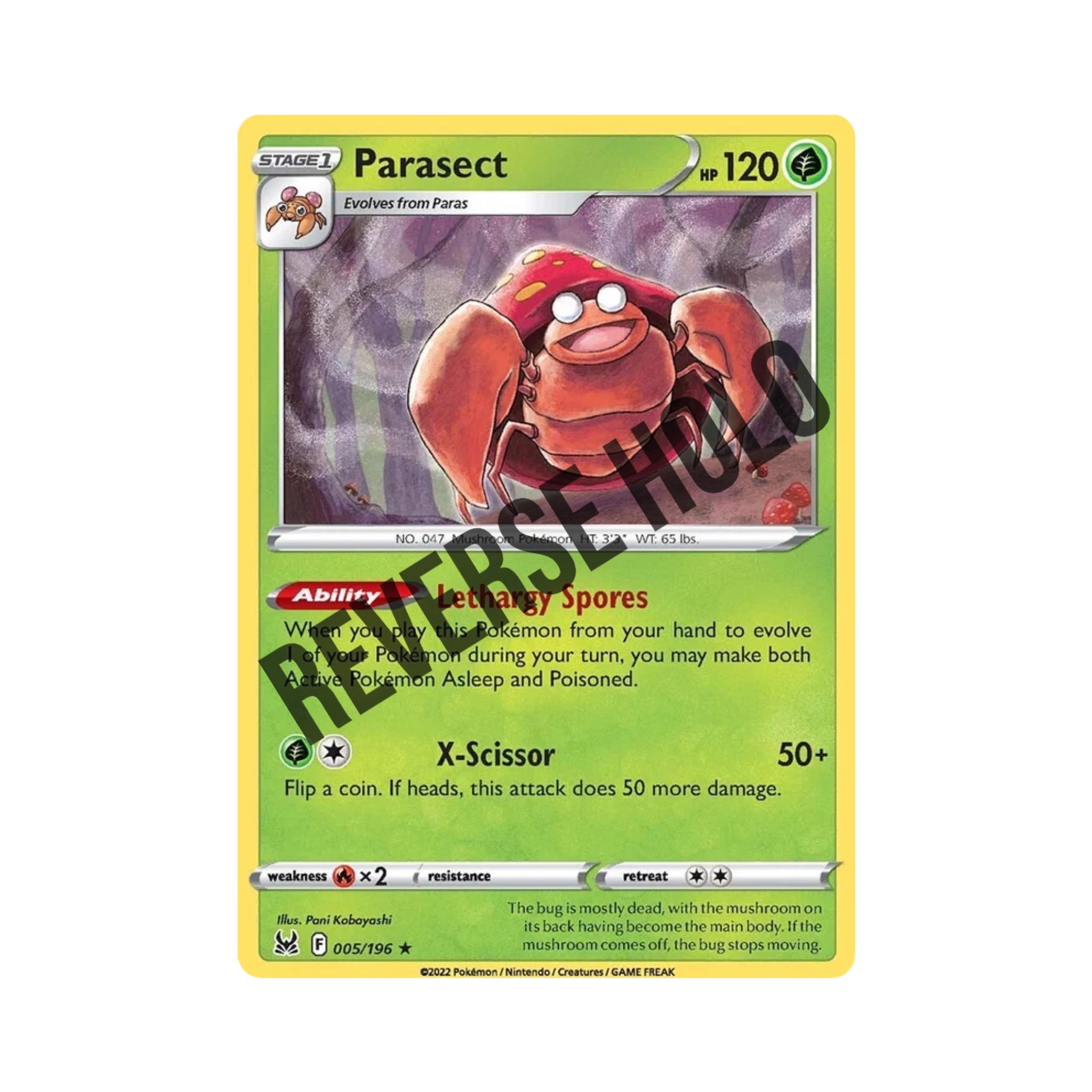 Parasect (Reverse Holo) 005/196