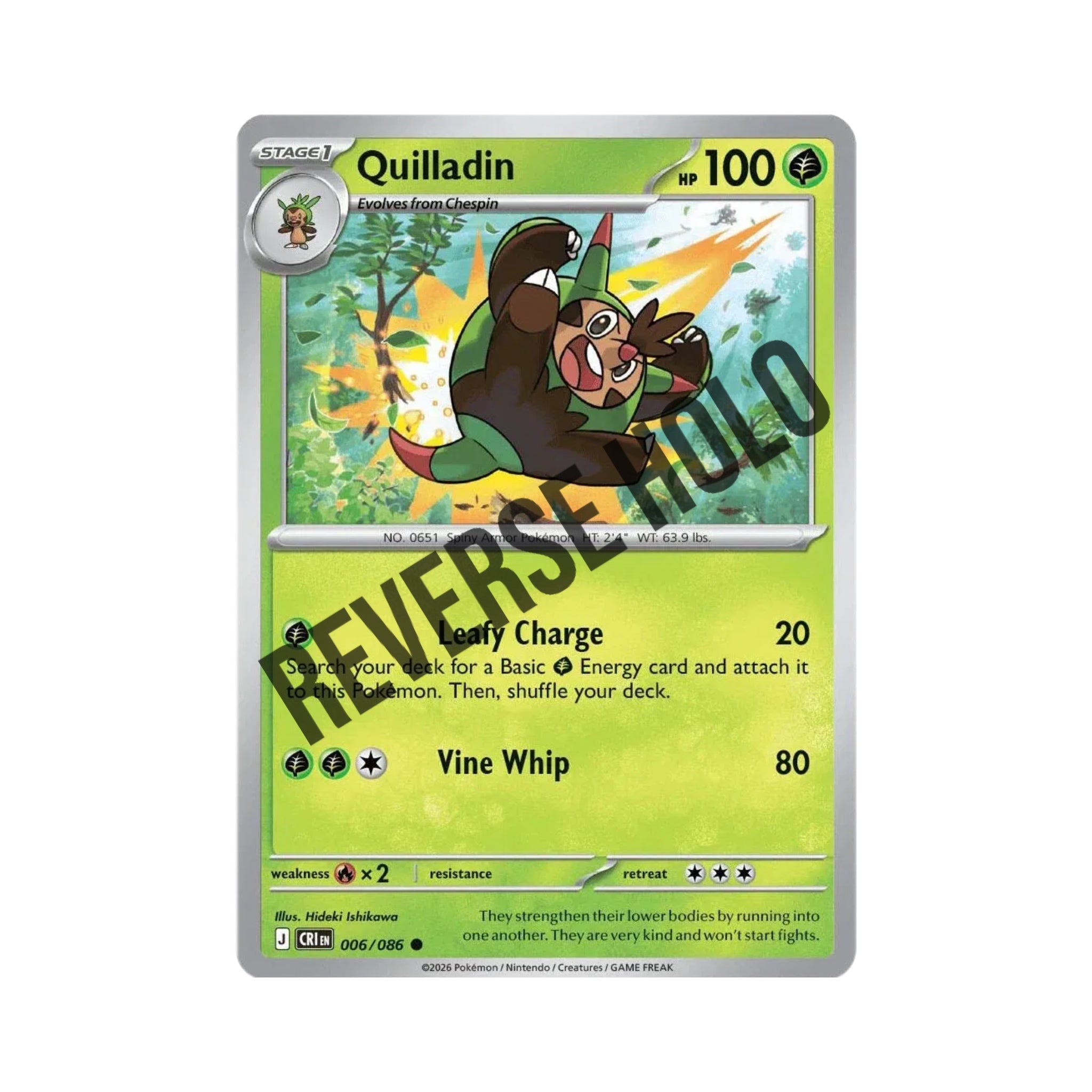 Quilladin (Reverse Holo) 006/086