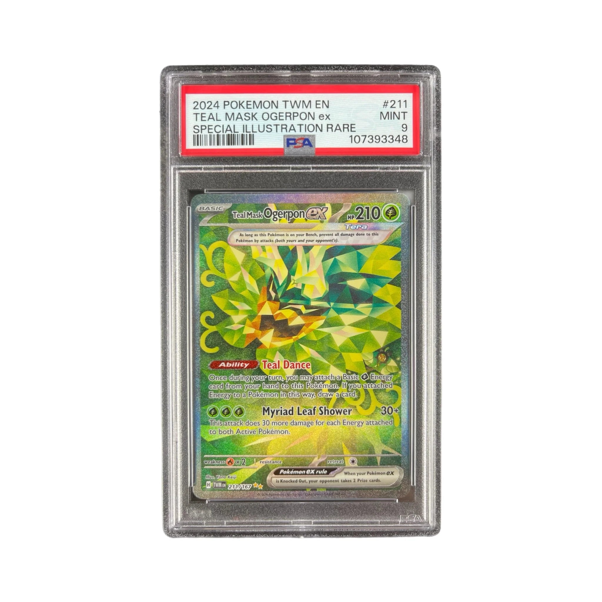 Teal Mask Ogerpon EX 211/167 - PSA 9 collectd Teal Mask Ogerpon EX 211/167 - PSA 9 collectd