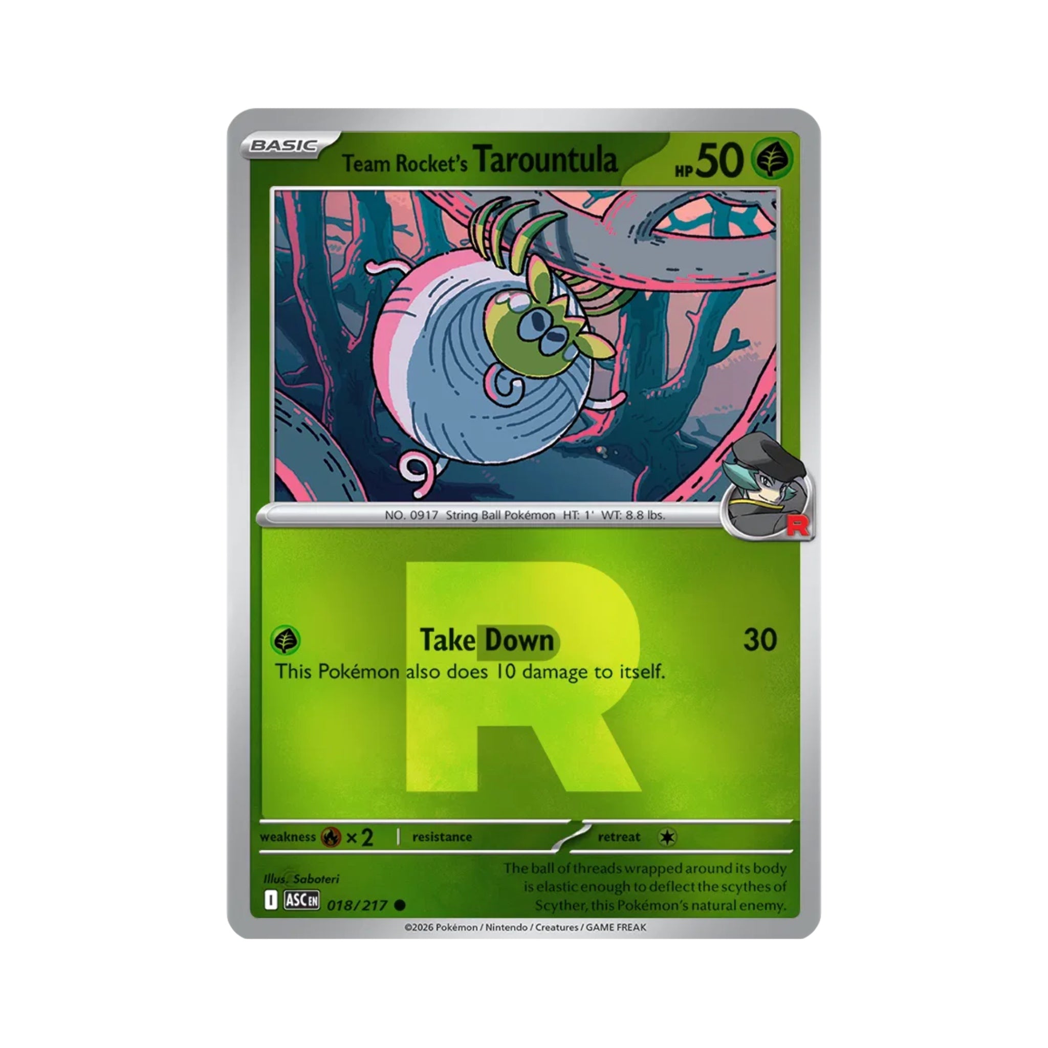 Team Rocket's Tarountula (Team Rocket) 018/217