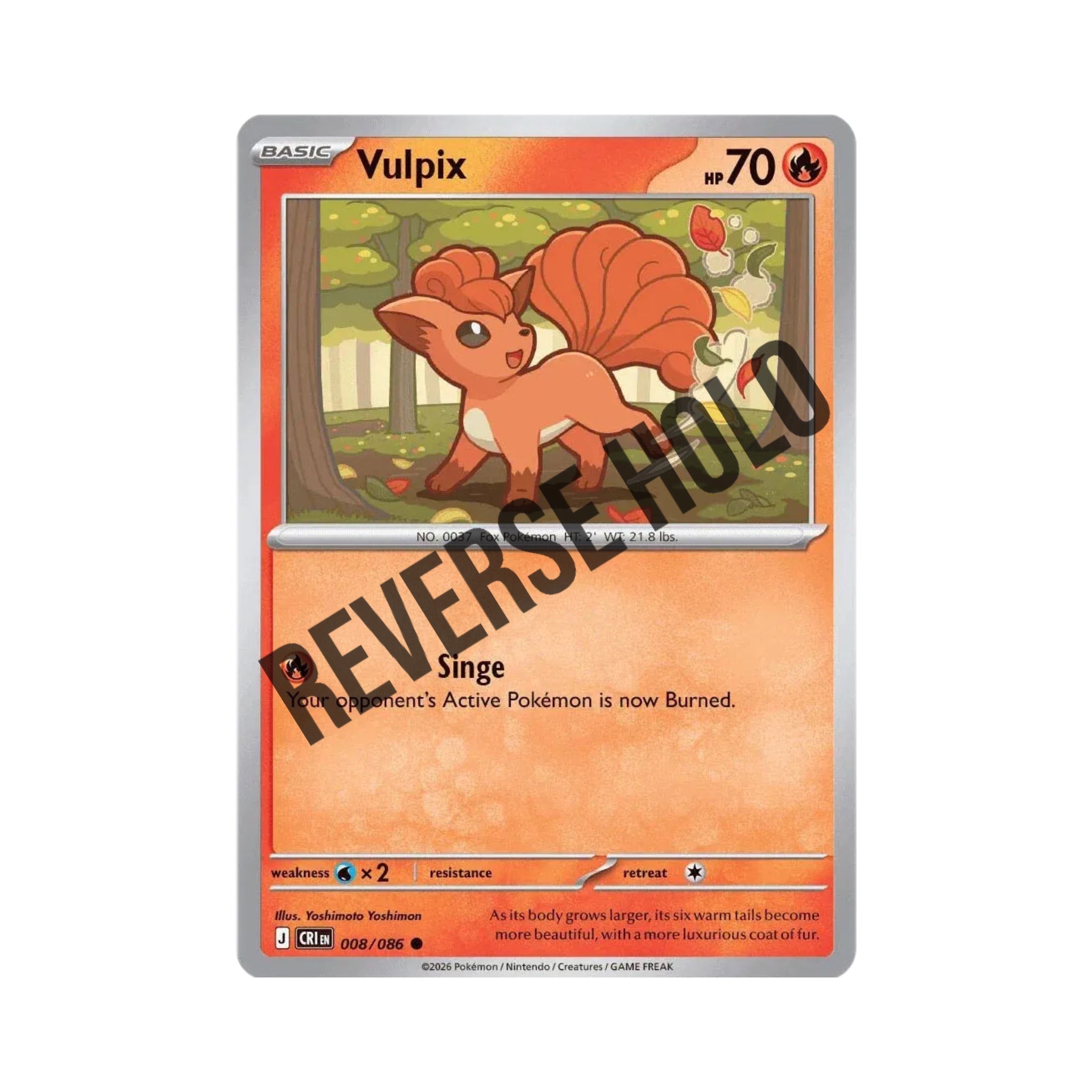 Vulpix (Reverse Holo) 008/086